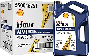 Shell Rotella MV Multi-Vehicle Full Synthetic 5W-30 Diesel Engine Oil, 1 Gallon (3 Pack)