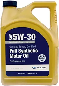 Subaru OEM Synthetic 5W-30 Motor Oil 5 Quart Bottle Container SOA427V1425 Turbo Sti wrx, Best Engine Oil for Subaru WRX