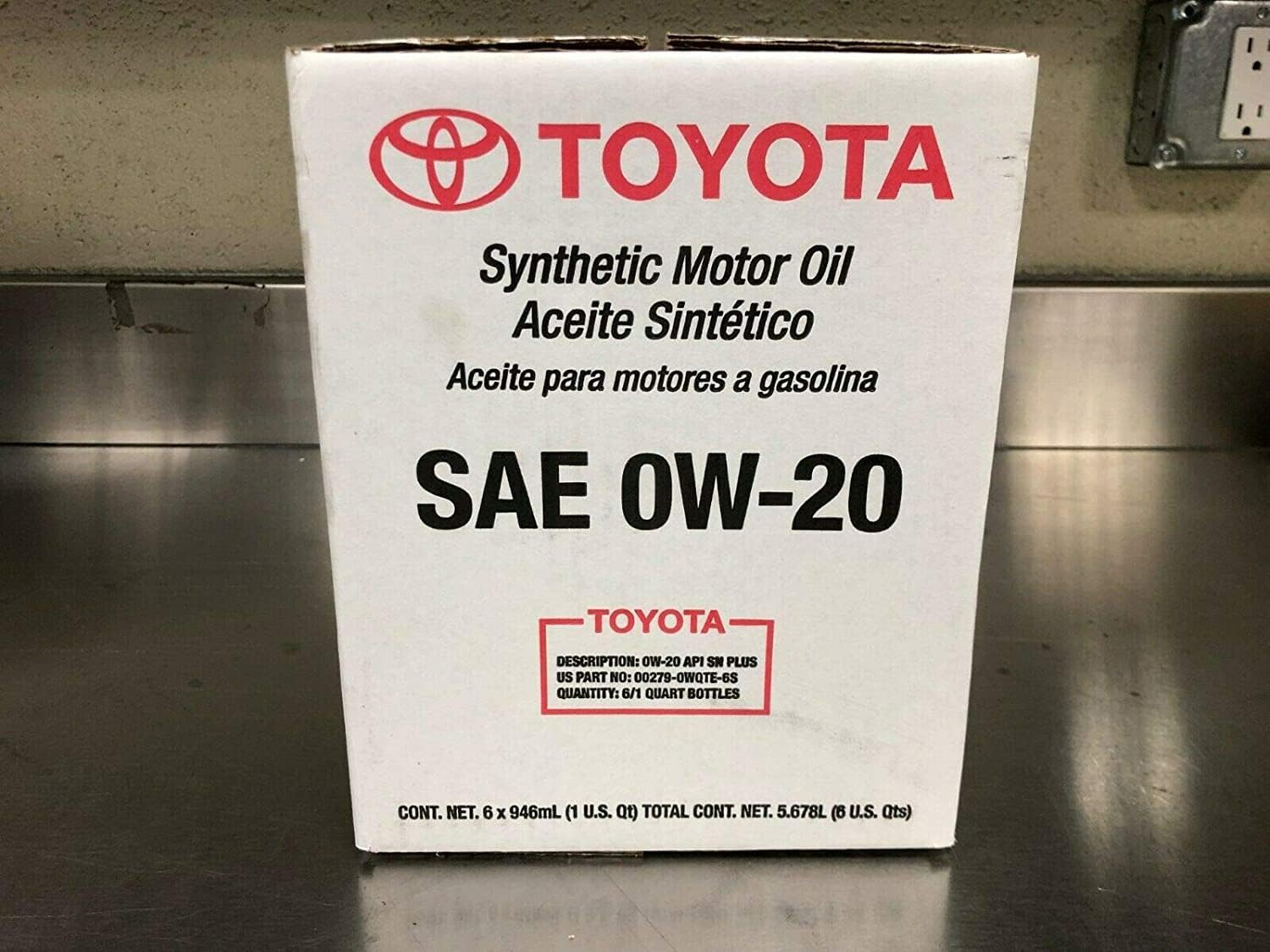 TOYOSPEED LLC FIT for Toyota Synthetic Motor Oil SAE 0W-20 Set 5 quarts
