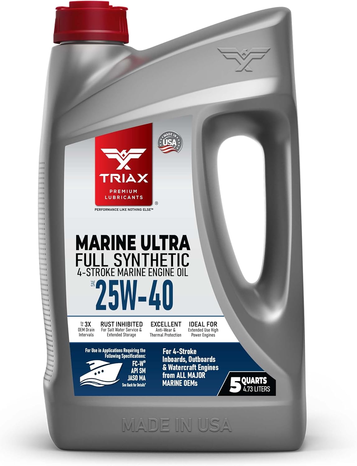 TRIAX Marine Ultra 25W-40 Full Synthetic 4-Stroke Engine Oil