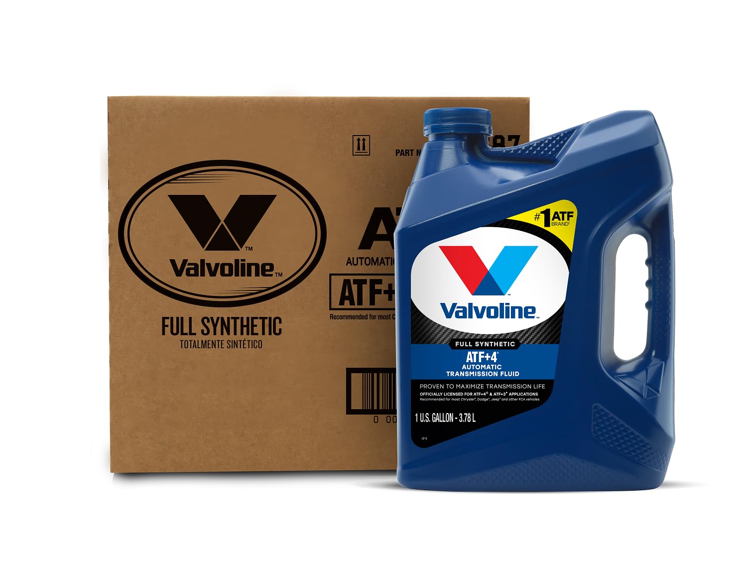 Valvoline ATF +4 Full Synthetic Automatic Transmission Fluid 1 GA, Case of 3