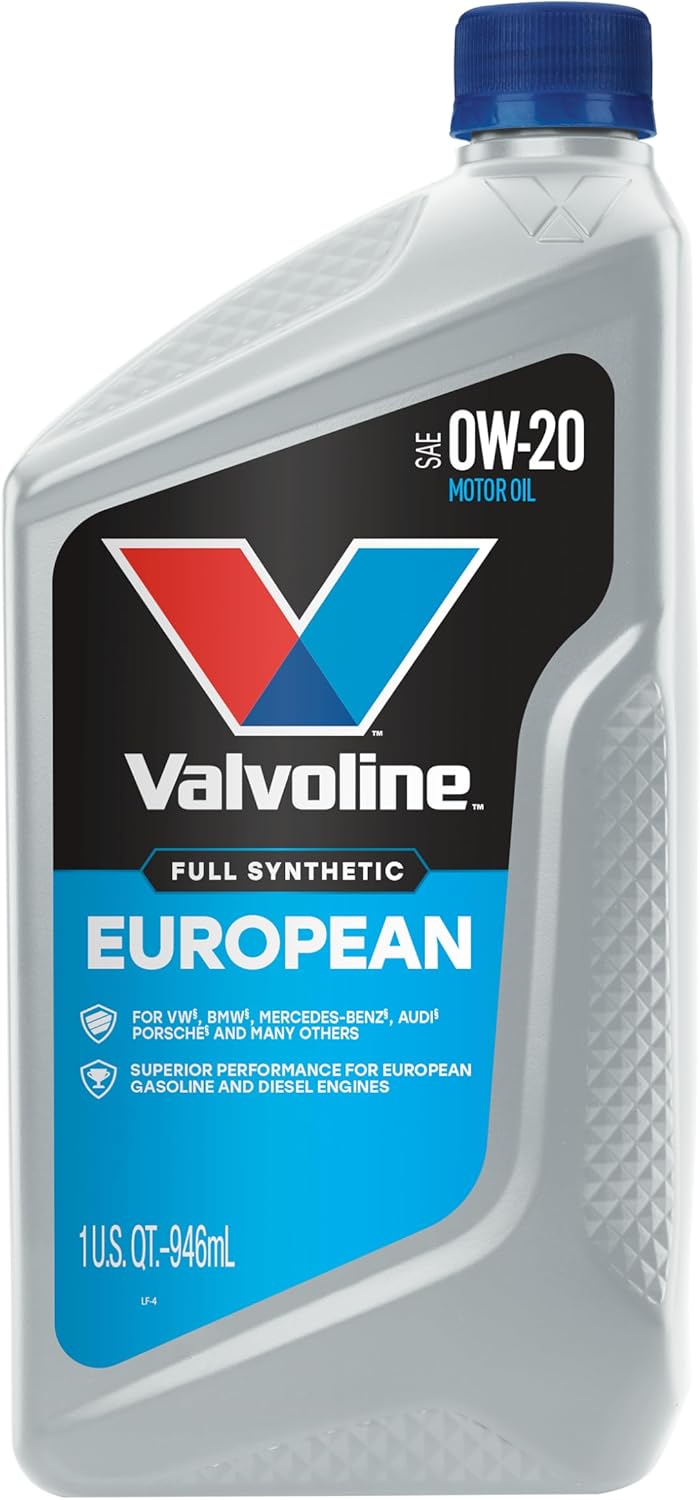 Valvoline European Vehicle Full Synthetic SAE 0W-20 Motor Oil 1 QT