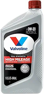 Valvoline Full Synthetic High Mileage with MaxLife Technology SAE 0W-20 Motor Oil 1 QT