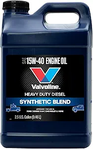 Valvoline Heavy Duty Synthetic Blend 15W-40 Diesel Engine Oil 2.5 Gallon