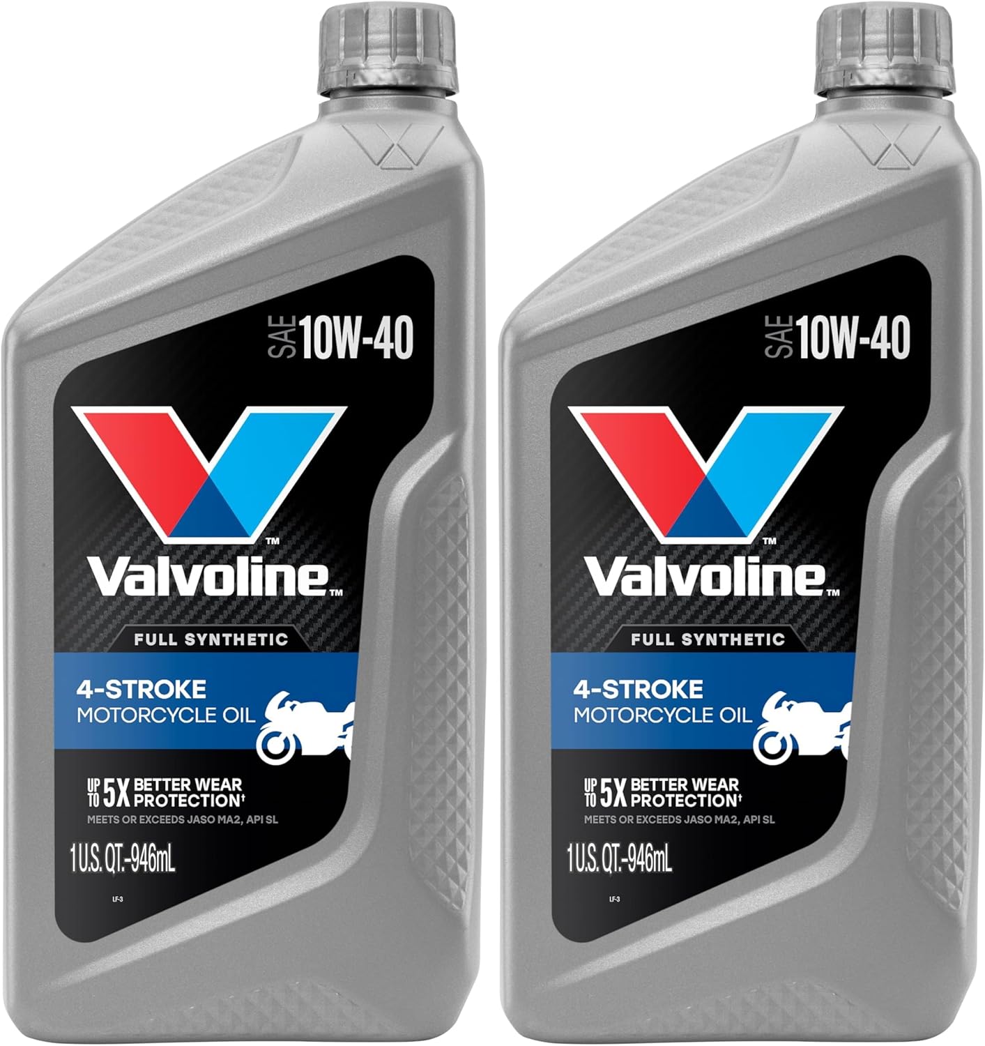 Valvoline Motor Oil, 10W-40, 1 QT Pack of 2 | Full Synthetic | 4-Stroke Motorcycle