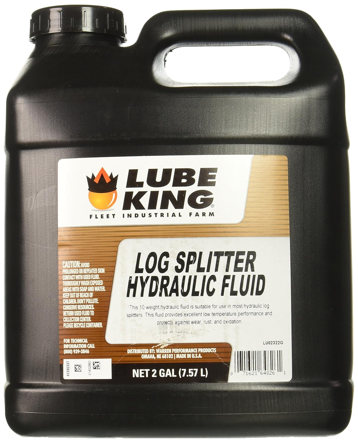 WARREN DISTRIBTUTIO LU02322G 2 Gallon Log Split Hydraulic Oil