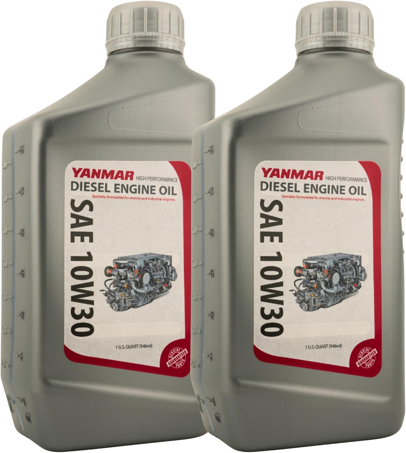 Yanmar 41030 Diesel Engine Oil SAE 10W30 – High Performance – Low SAPS – 1 Quart – Marine & Industrial Engine Oil (Pack of 2)